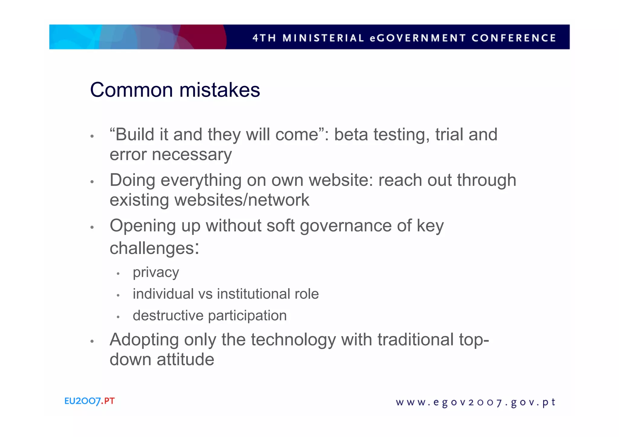 Web2 0 for eGovernment: why and how?