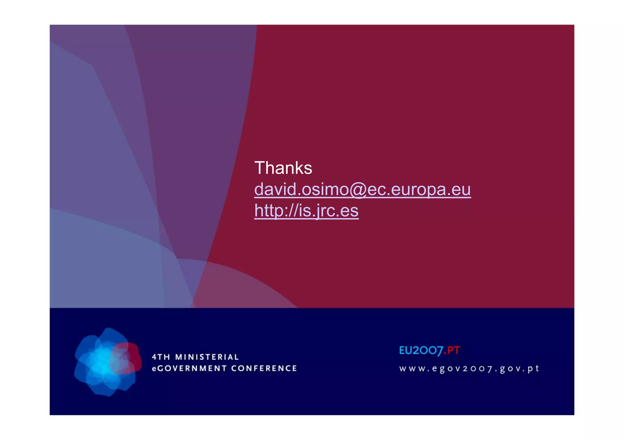 Web2 0 for eGovernment: why and how?