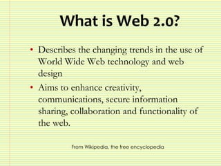 Web 2.0 - Presentation for Operation Spark