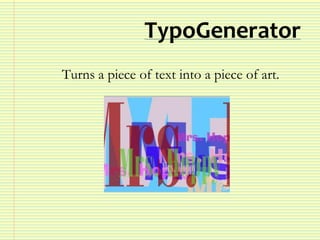 Web 2.0 - Presentation for Operation Spark