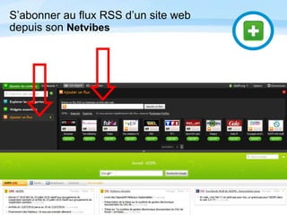 Page  18
S’abonner au flux RSS d’un site web
depuis son Netvibes
 