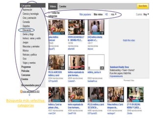 Búsqueda más selectiva:
      categorías
 