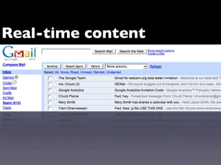 Real-time content
 