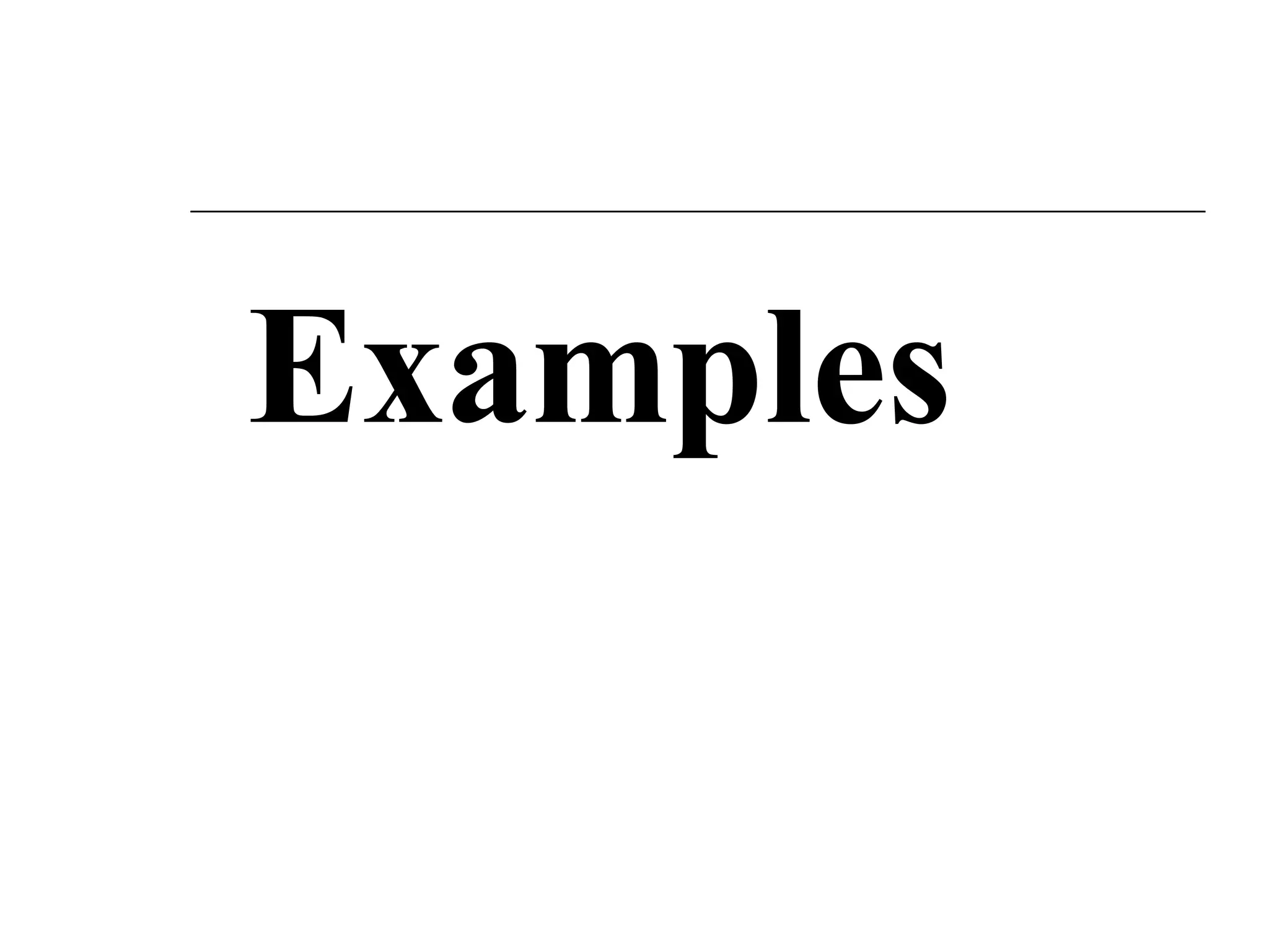 Examples  