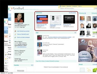 Personal Page




Mittwoch, 17. Juni 2009
 