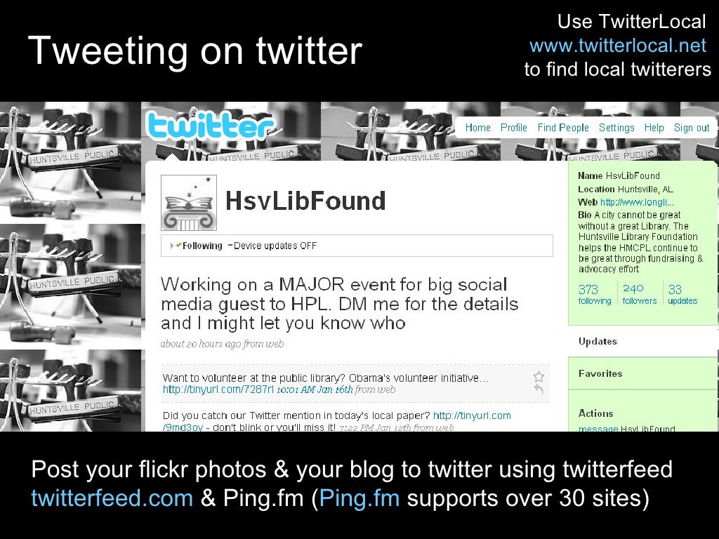 Tweeting on twitter Post your