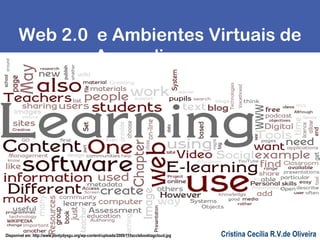 Web 2.0 e Ambientes Virtuais de
               Aprendizagem




Disponível em: http://www.pontydysgu.org/wp-content/uploads/2009/11/tacclebooktagcloud.jpg   Cristina Cecília R.V.de Oliveira
 
