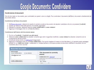 Google Documents: Condividere 