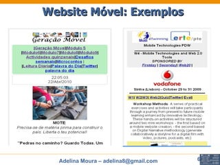 Website Móvel: Exemplos 