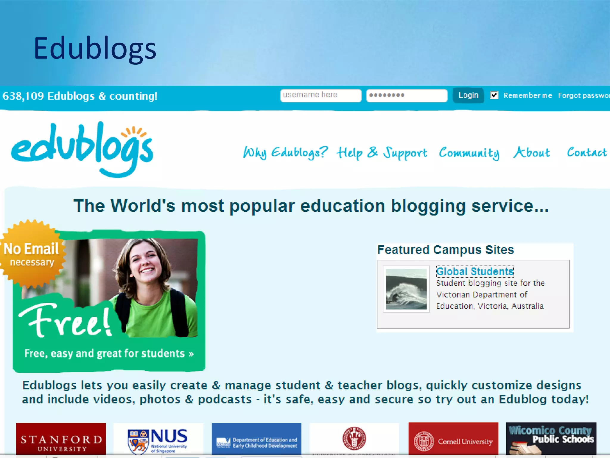 Edublogs
 