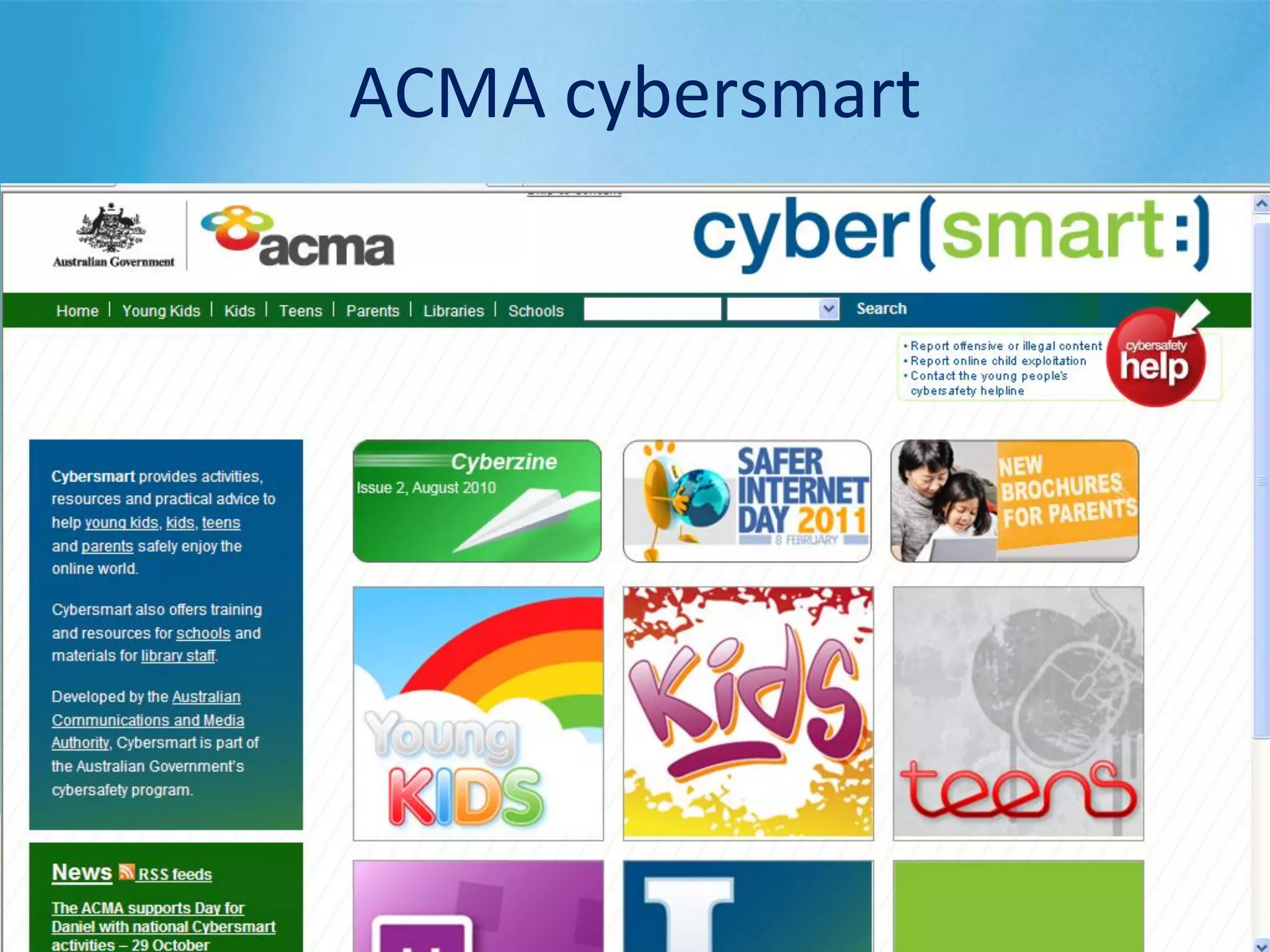 ACMA cybersmart
 