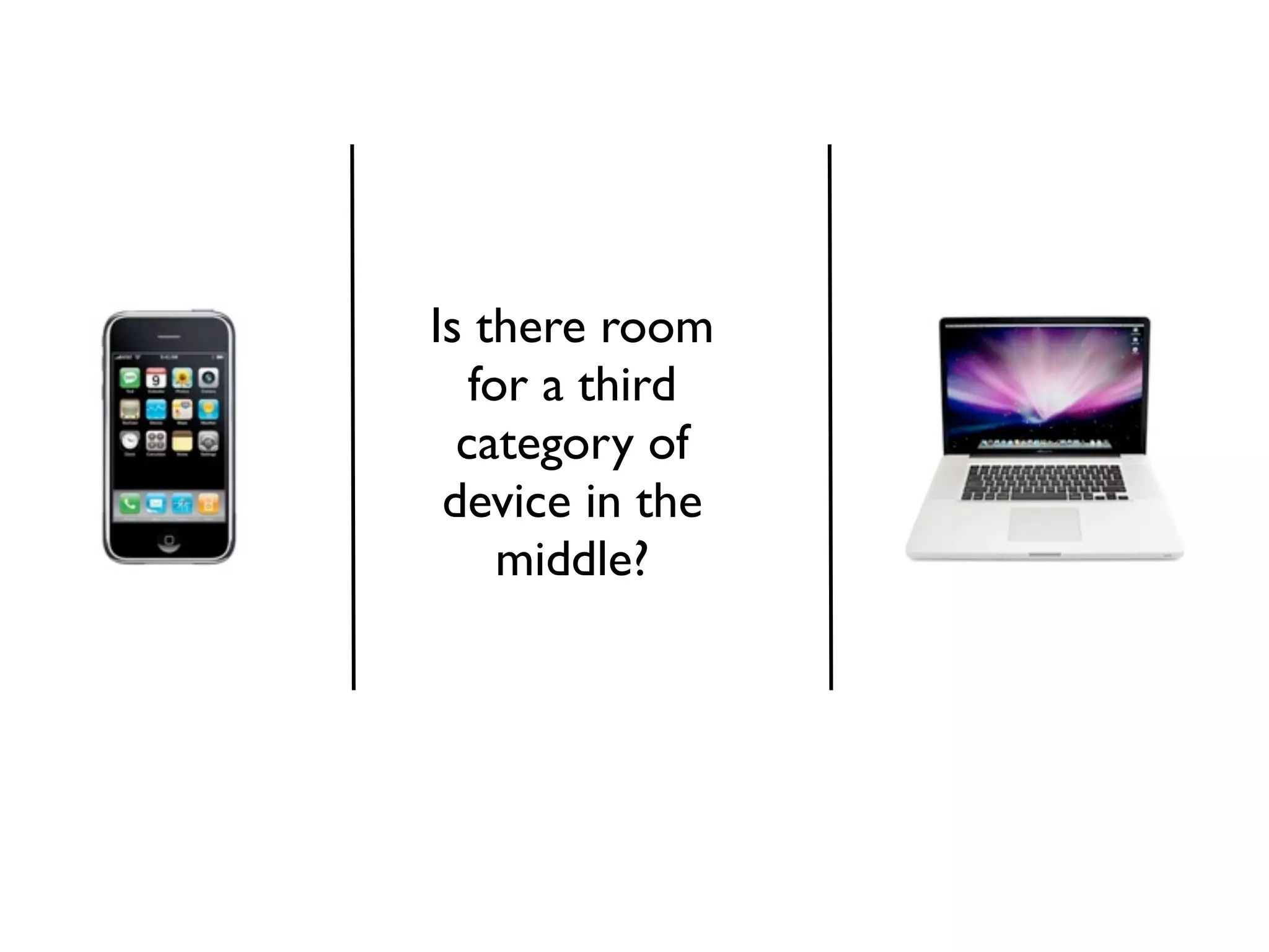 Is there room
   for a third
  category of
 device in the
     middle?
 