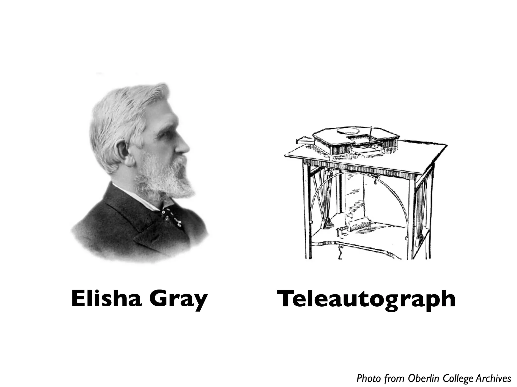 Elisha Gray   Teleautograph


                   Photo from Oberlin College Archives
 