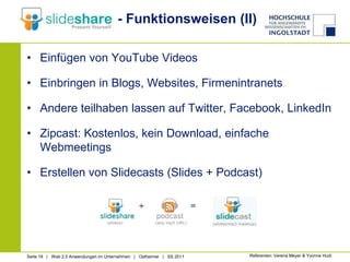 Berechtigte Personen können eigene Inhalte organisieren