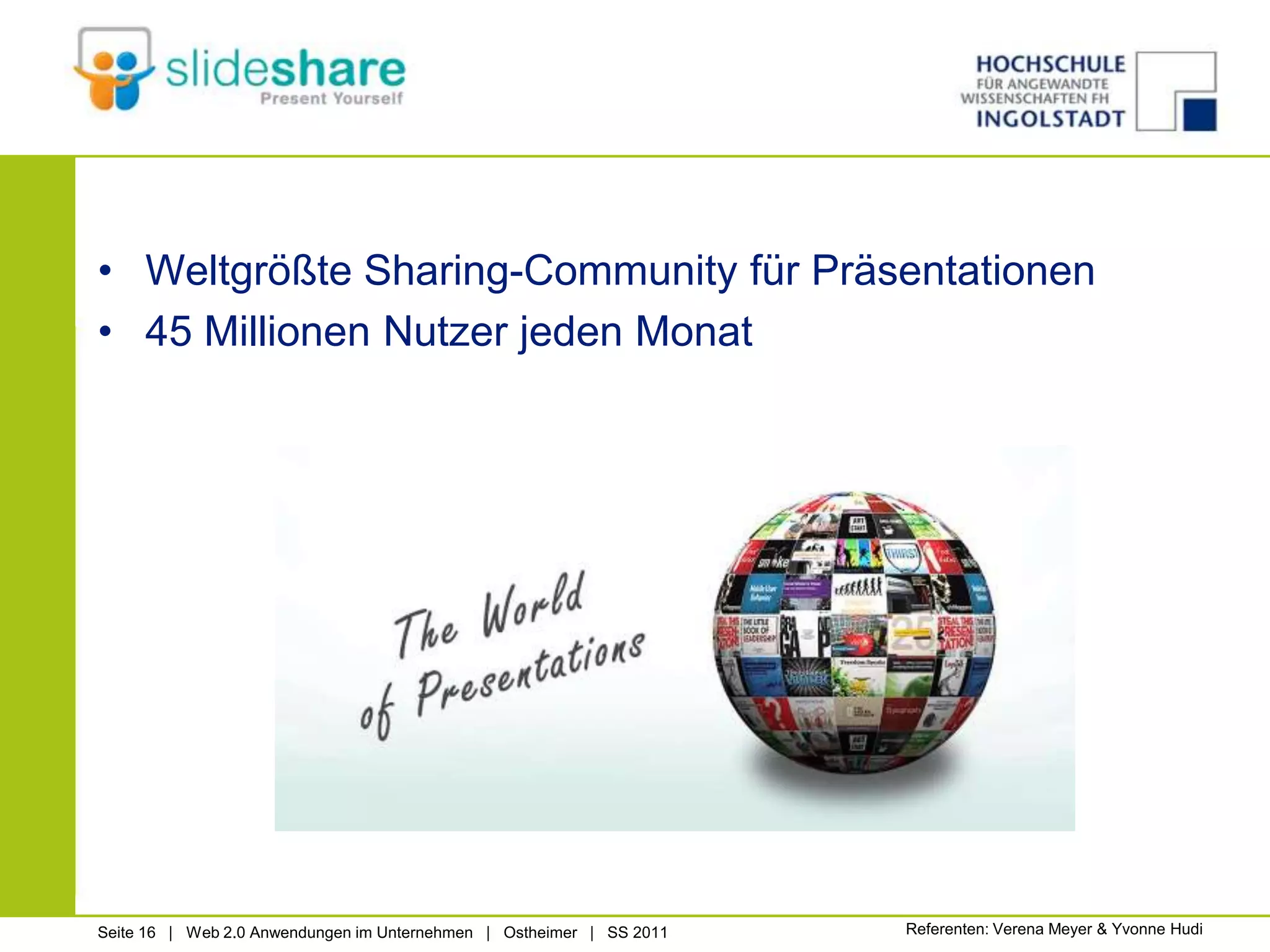 Veröffentlichung in externen Blogs	 - Funktionsweisen (I)Referenten: Verena Meyer & Yvonne Hudi