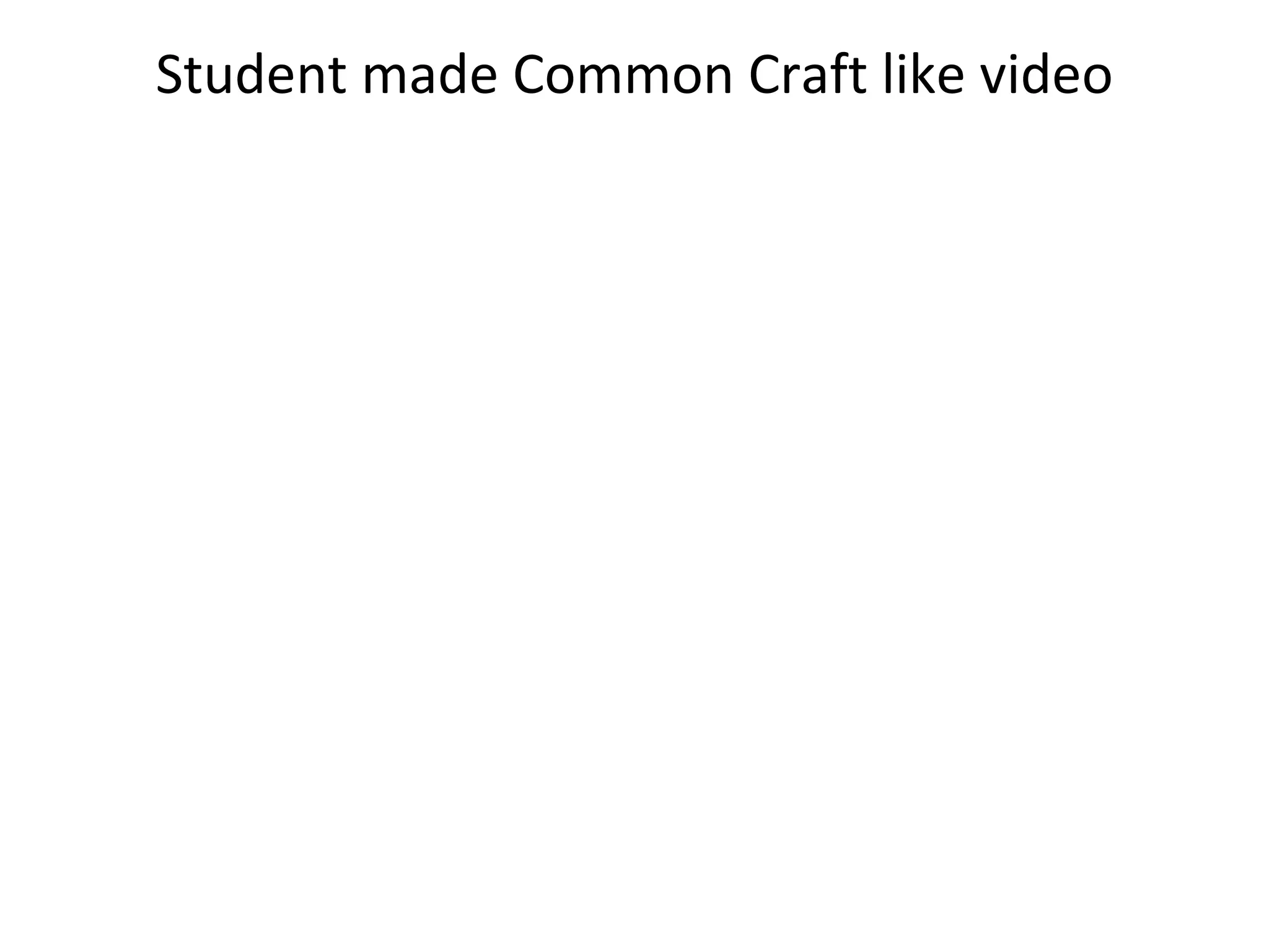 Student made Common Craft like video 