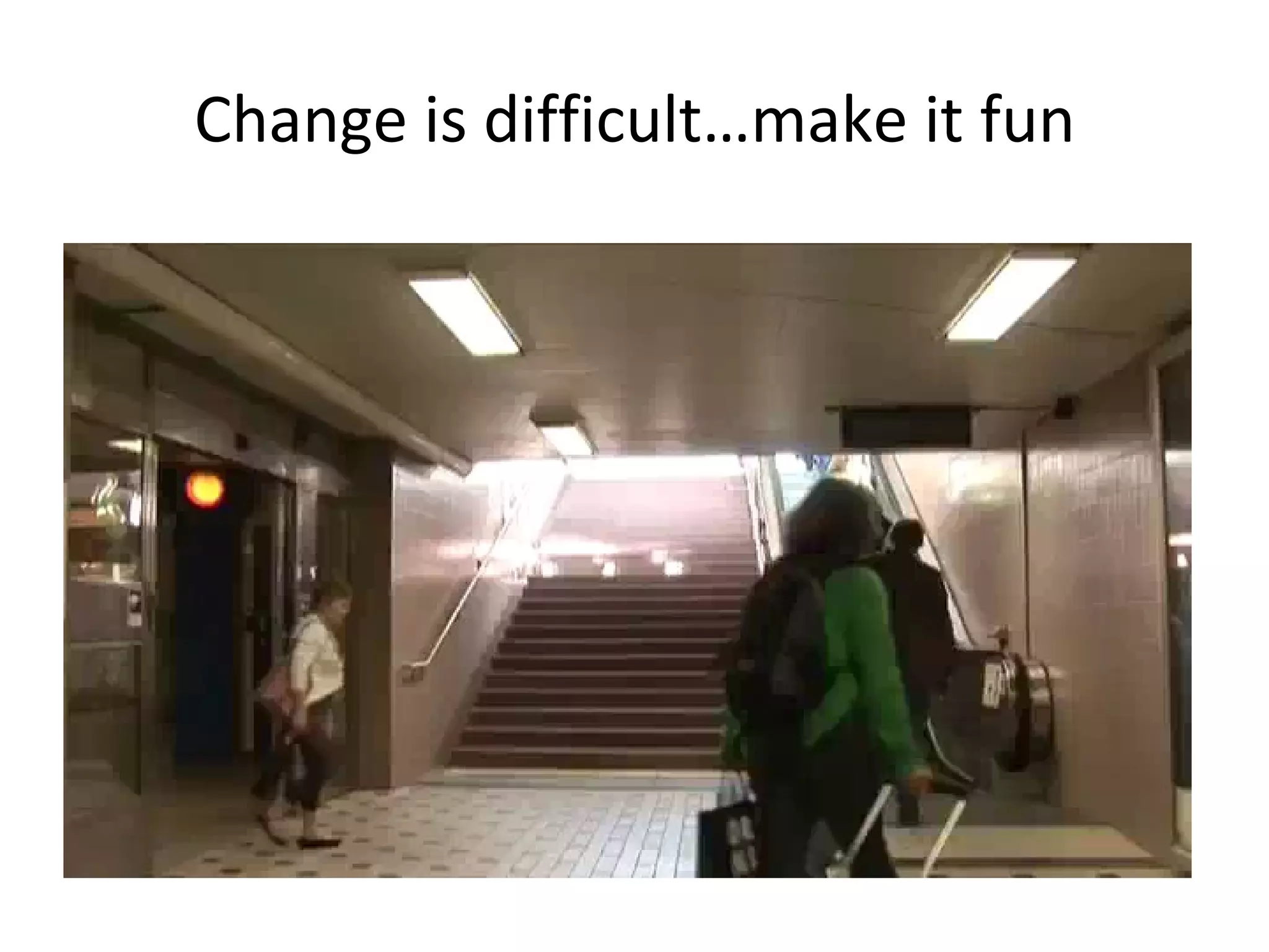 Change is difficult…make it fun 
