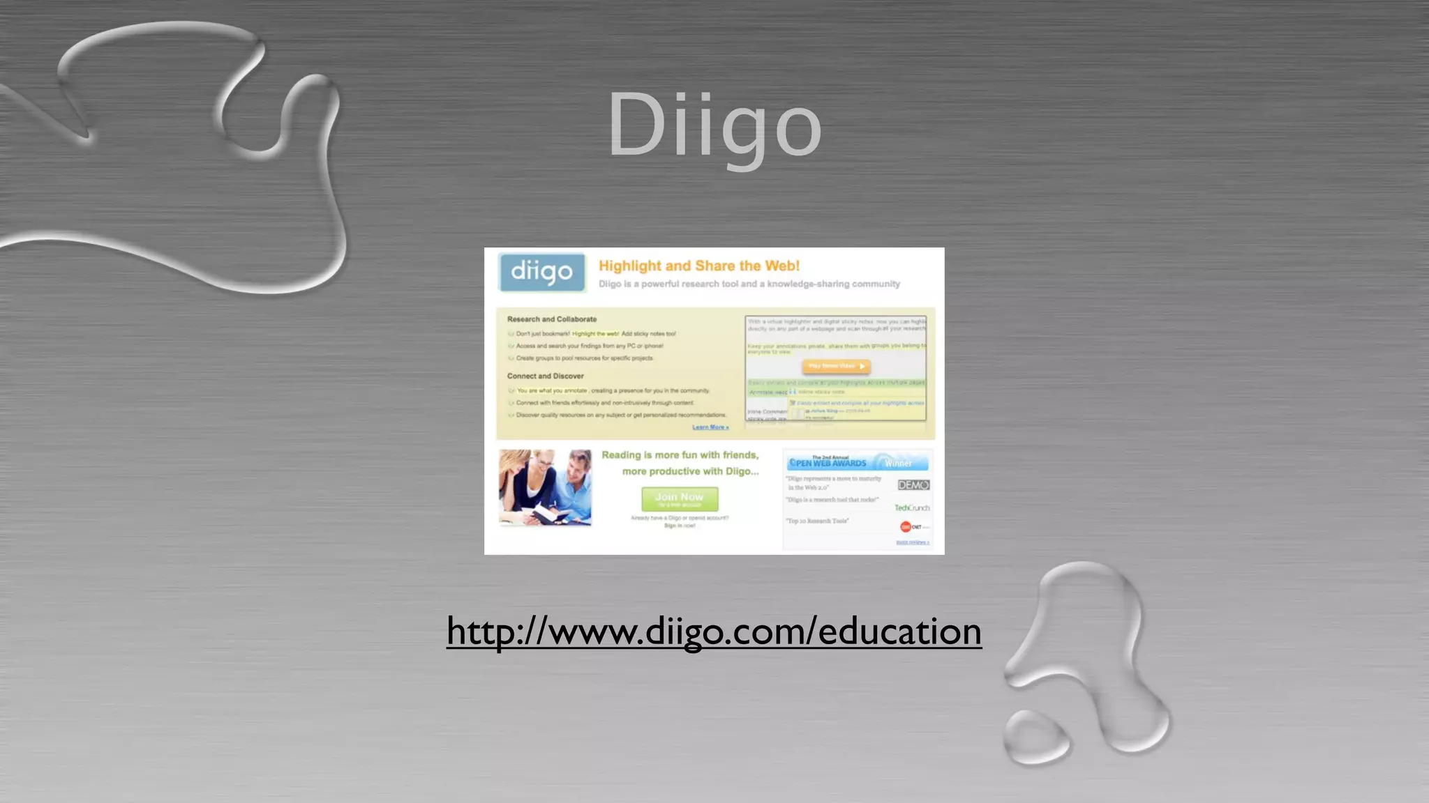 Diigo




http://www.diigo.com/education
 