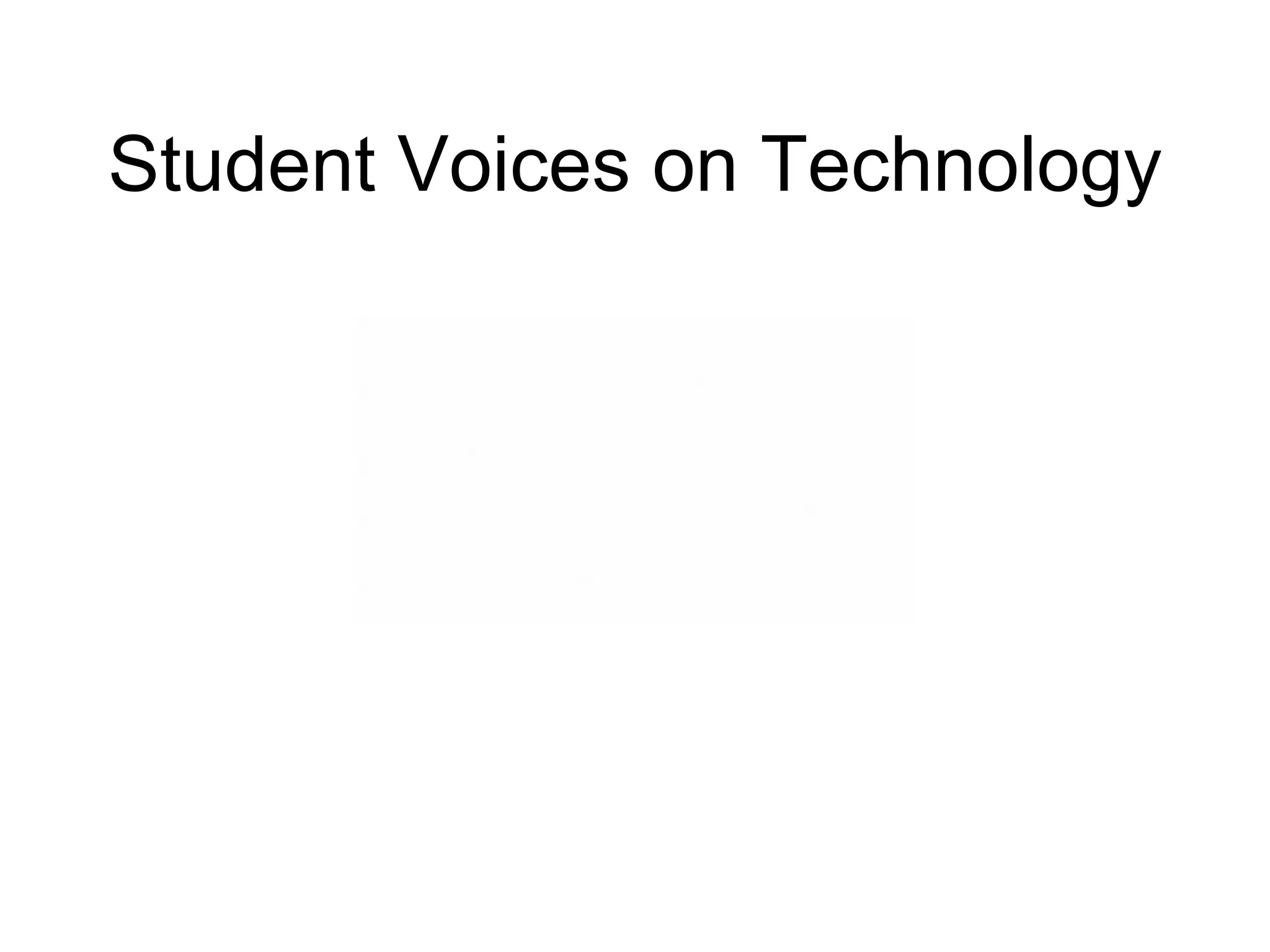 Student Voices on Technology 