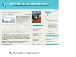 http://www.cellphonesinlearning.com/ 