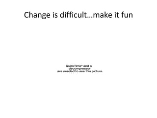 Change is difficult…make it fun 
