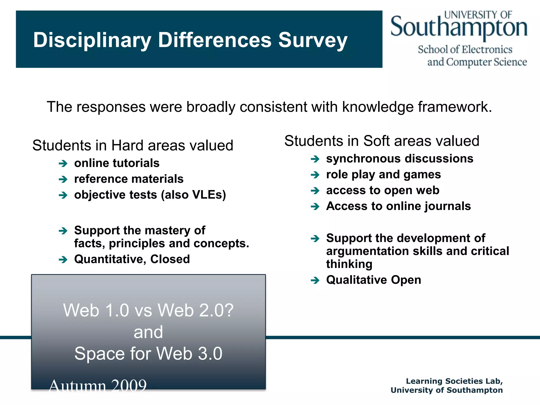 Life at the chalk face?Autumn 2009