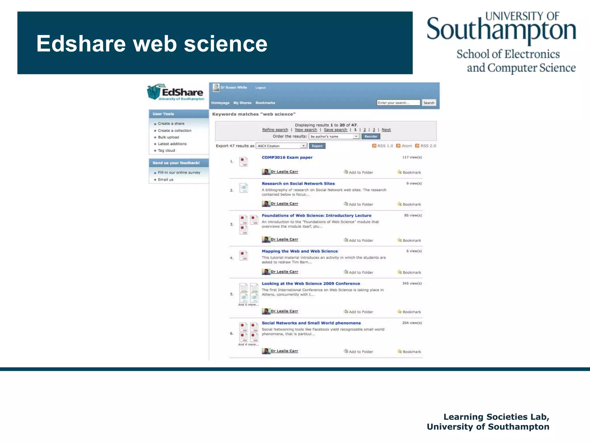 We use RDF – it saves time!Autumn 2009