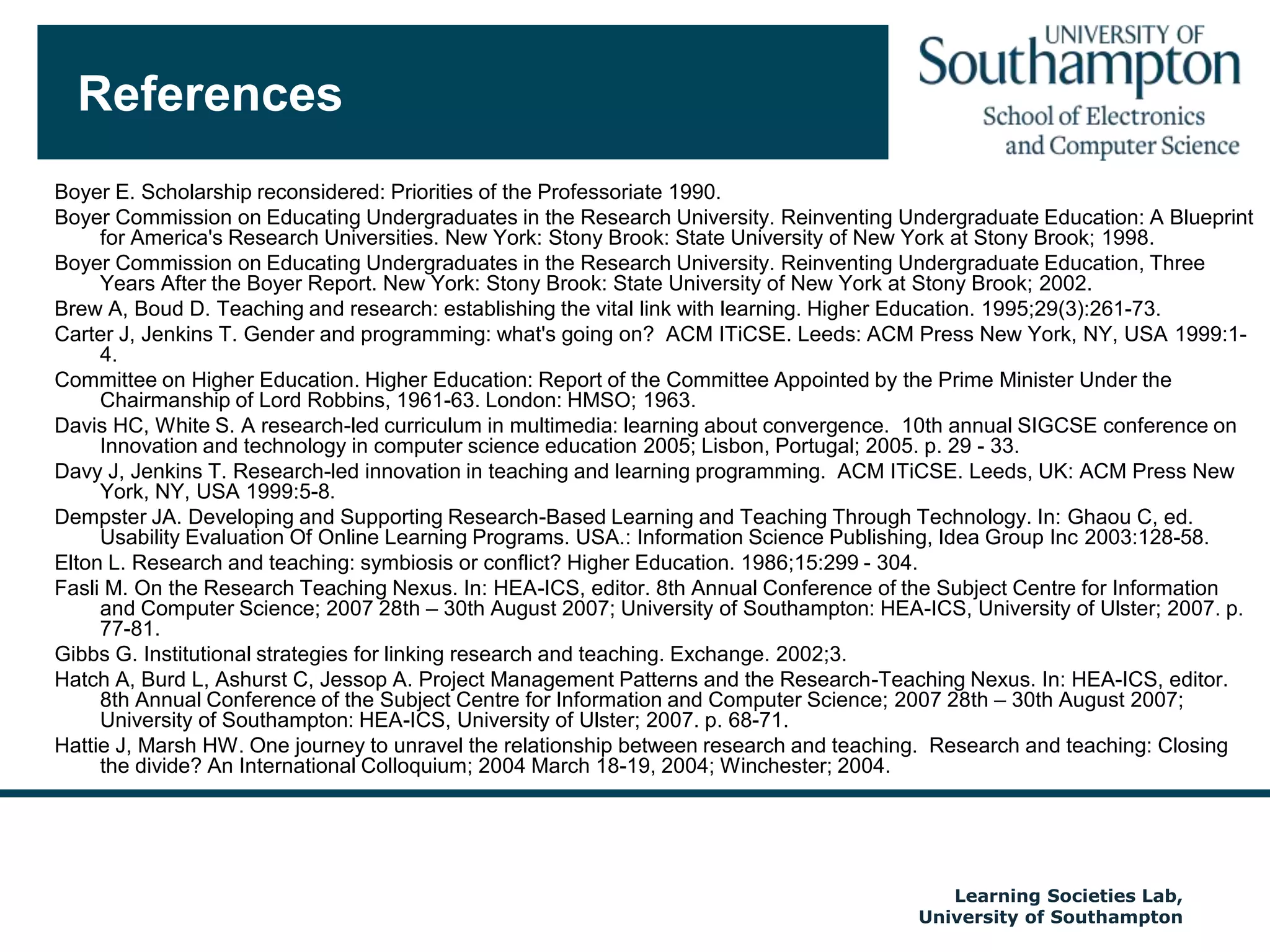 Where the future lies…Soft semanticsMeaning in formats that humans can processLightweight knowledge modeling in Web2.0Hard SemanticsMeaning in formats that machines can processProcessing independent of specific knowledge modelsSemantic Technologies for Teaching and LearningAutumn 2009