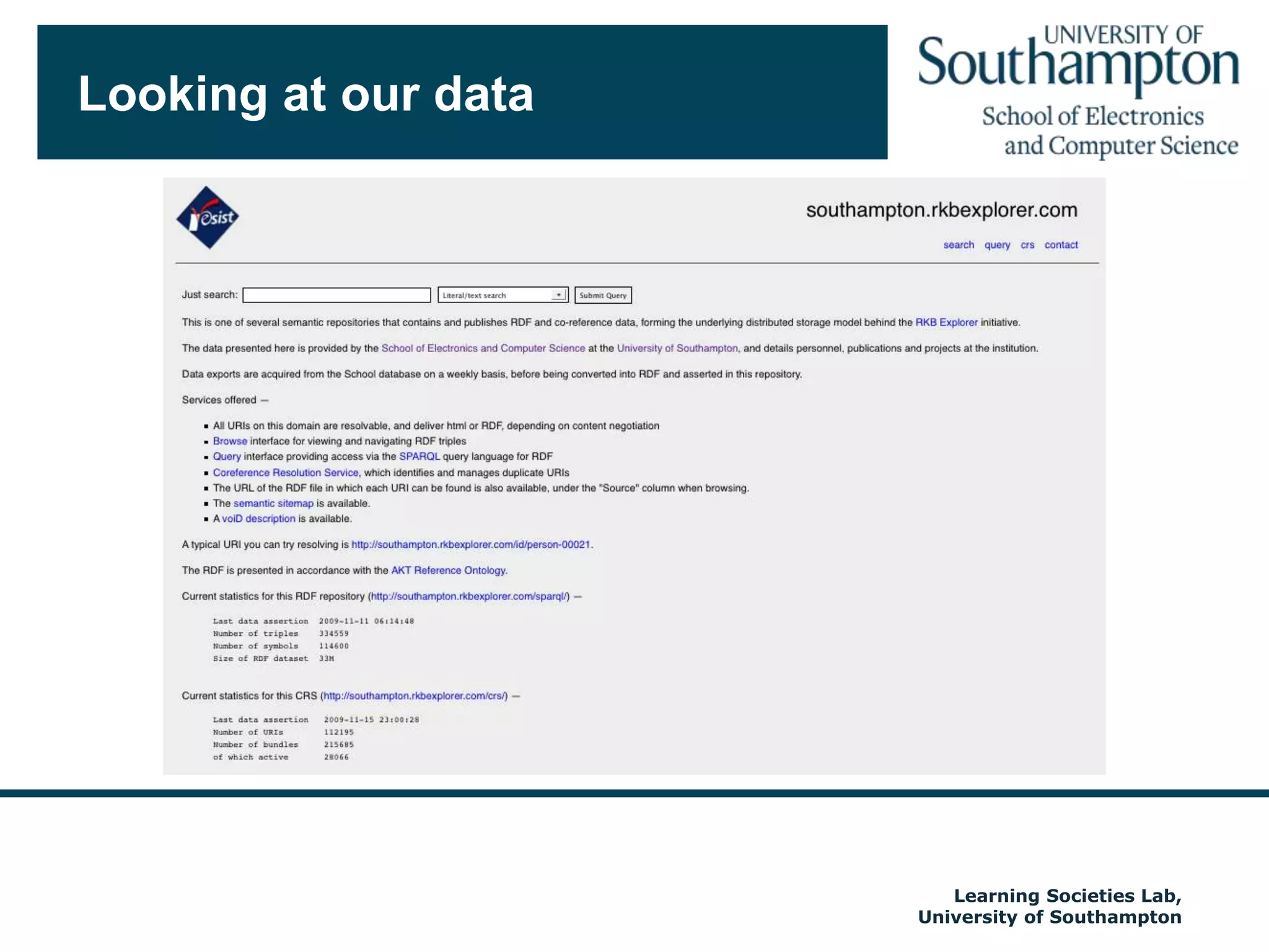 Not used, but referredAutumn 2009