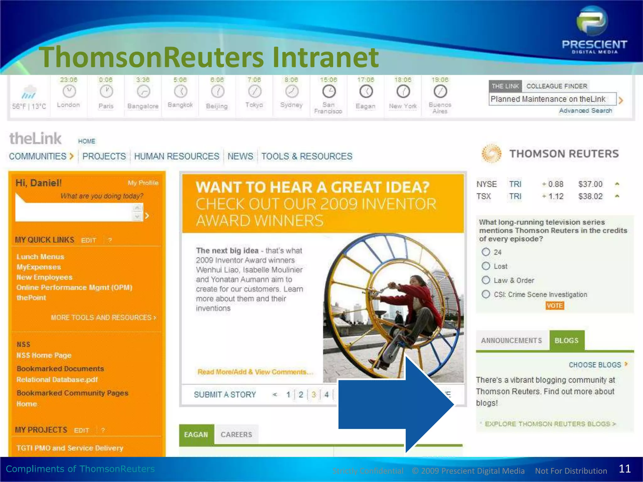 ThomsonReuters IntranetCompliments of ThomsonReuters