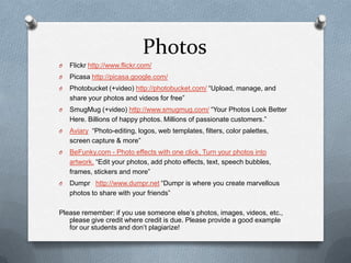 Wikishttp://linksforteachers.wikispaces.com/http://wikisineducation.wetpaint.com/http://educationalwikis.wikispaces.com/Examples+of+educational+wikishttp://www.wetpaint.com/category/educationhttp://salutetoseuss.wikispaces.com/http://www.ahistoryteacher.com/apwhreview/index.php?title=Holocaust_Wiki_Projecthttp://nutmeg.wikispaces.com/http://schools.wikia.com/wiki/Main_Pagehttp://en.wikibooks.org/wiki/Main_Pagehttp://writeyourstory.wikispaces.com/http://wik.ed.uiuc.edu/index.php/Wiki_in_a_K-12_classroomhttp://schools.wikia.com/wiki/High_School_Online_Collaborative_Writing