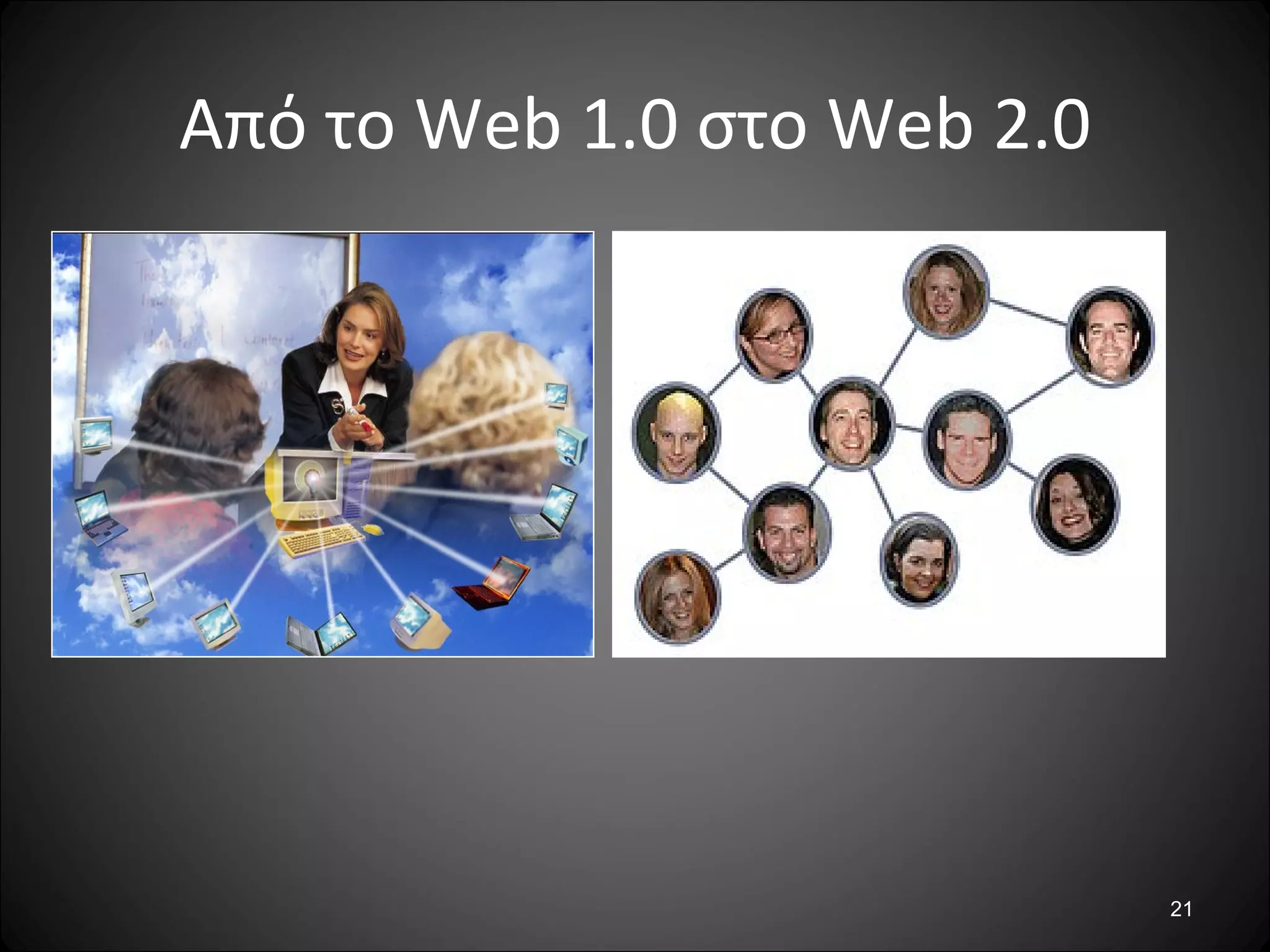 21
Από το Web 1.0 στο Web 2.0
 