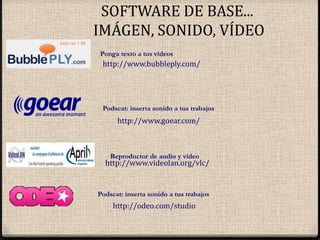 LOS USUARIOS SON PROTAGONISTAS: CREAN, RECREAN Y COMPARTE.Y LAS APLICACIONES PROPORSIONAN: COMUNICACIÓN, SERVICIOS Y CONTENIDOS.