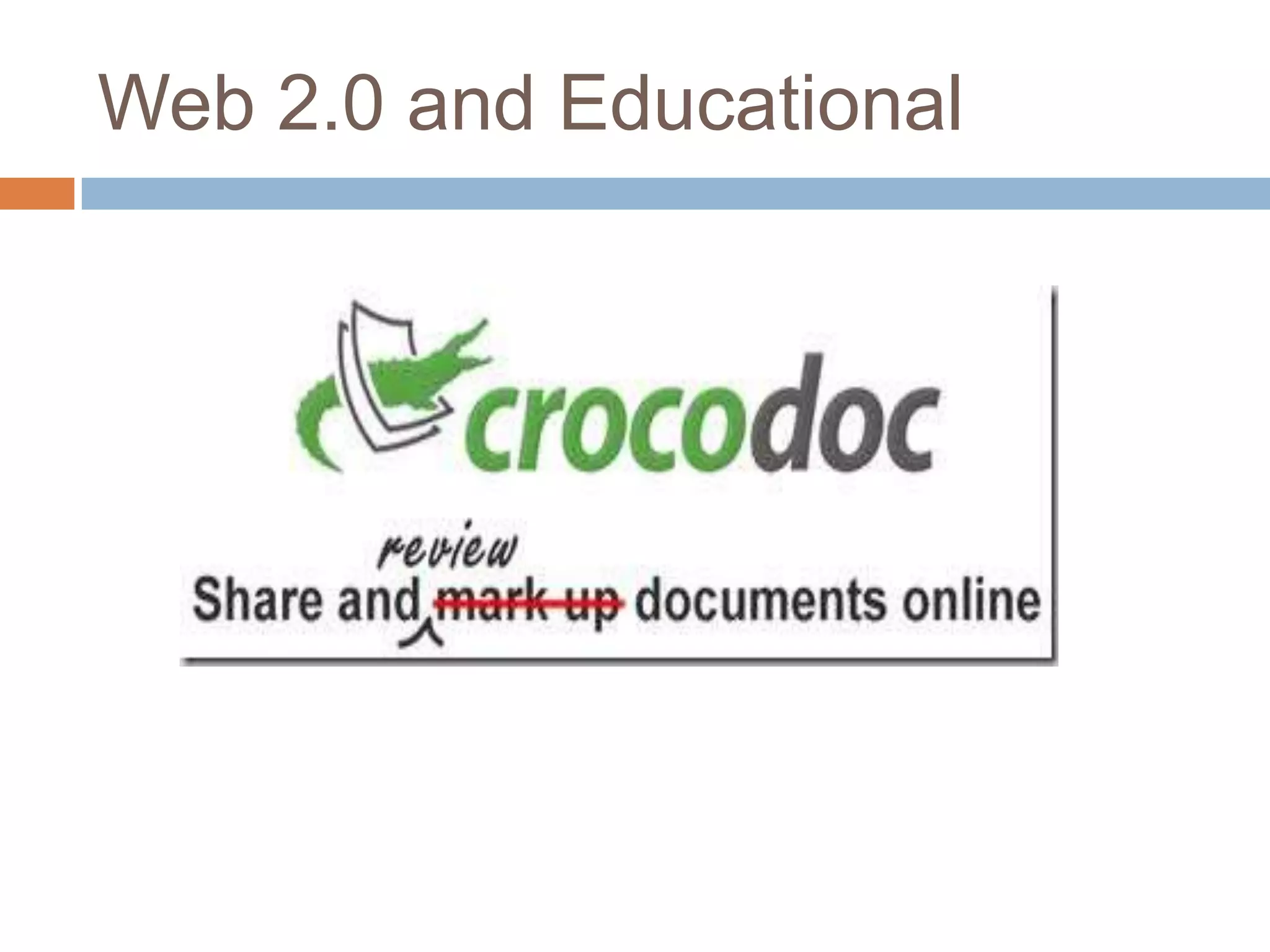 Web 2.0 and Educational