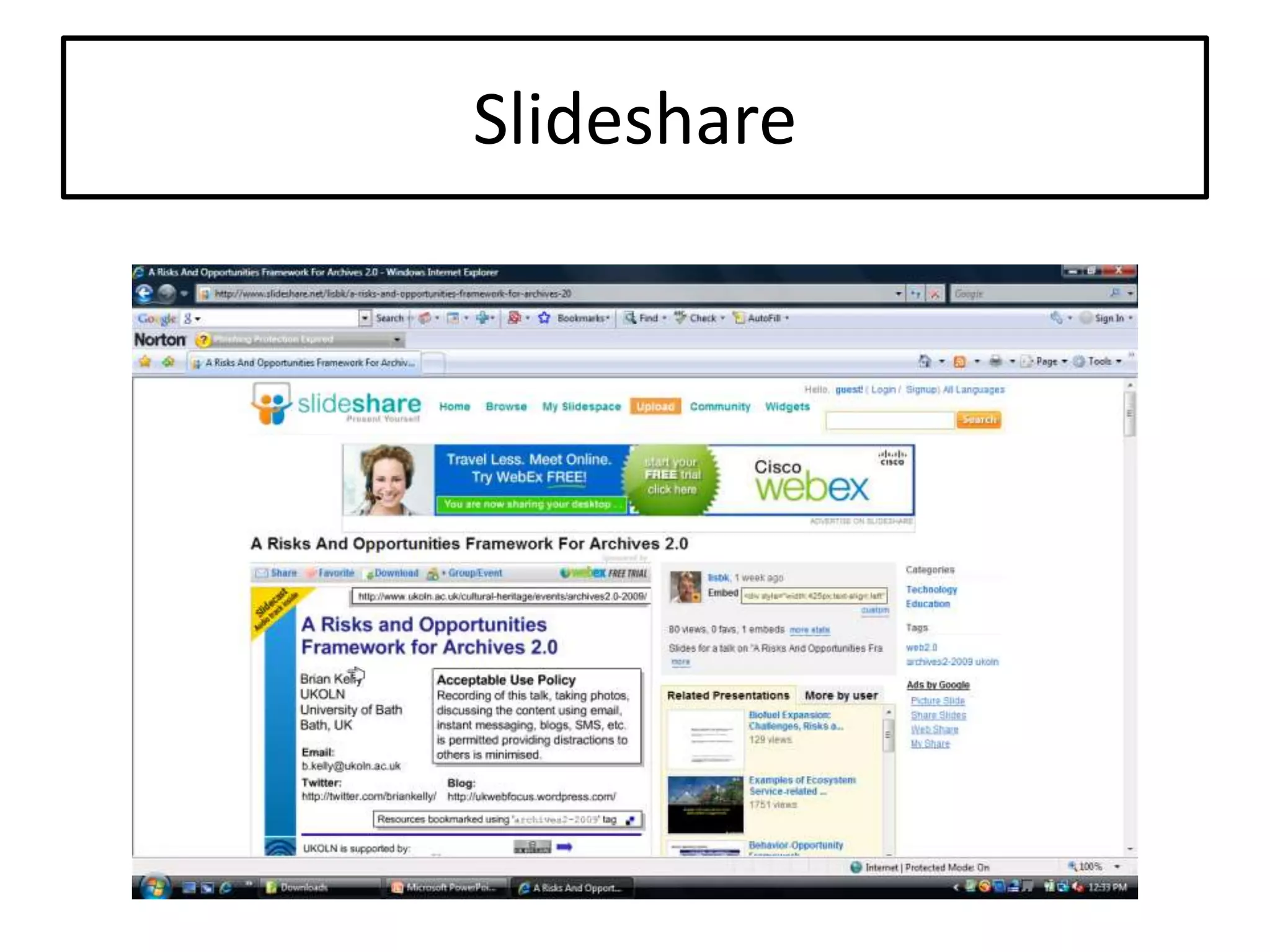Setting The Stage For Extending Our Reach: An Overview Of Web 2.0 Tools And Resources