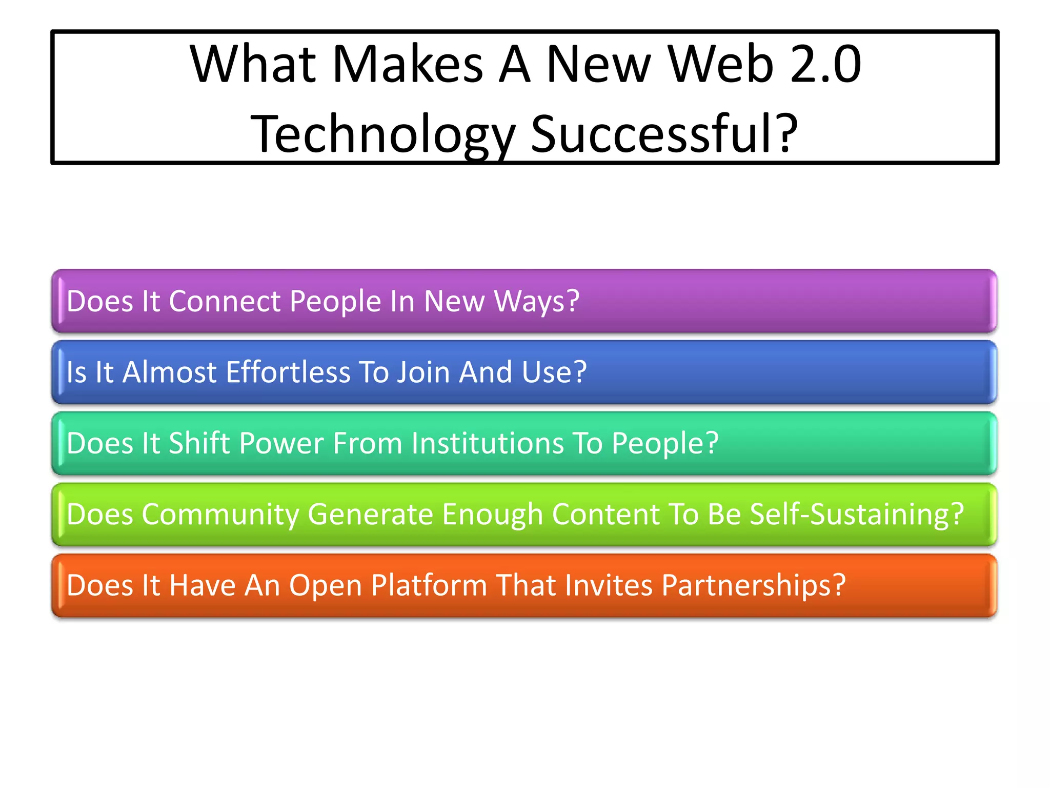 Setting The Stage For Extending Our Reach: An Overview Of Web 2.0 Tools And Resources
