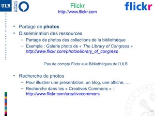 20
• Créé en 2006
• Lancement officiel en mars 2007
• But premier : service de SMS en ligne
• Maximum 140 caractères
• Messagerie instantanée
• Plate-forme de microblogging
• Réseau social
(2007) (2014)
Web 2.0 : Principaux outils
Twitter
https://twitter.com
 