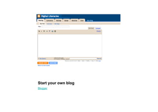 Start your own blog
Blogger
 