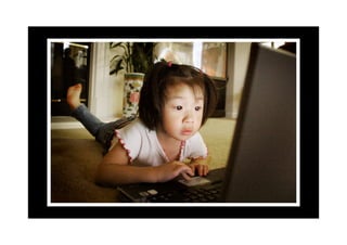 •  Image:

•  Kids standing round laptops
 