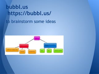 bubbl.us
https://bubbl.us/
to brainstorm some ideas