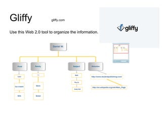Gliffy                 gliffy.com


Use this Web 2.0 tool to organize the information.
 