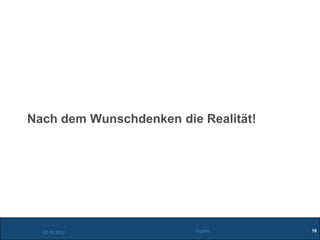 Nach dem Wunschdenken die Realität!




  02.10.2012             Figiefa      18
 