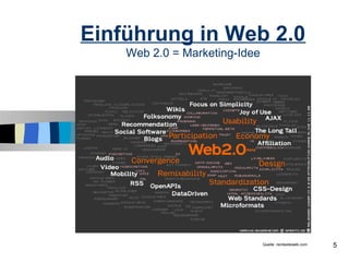 Einführung in Web 2.0
    Web 2.0 = Marketing-Idee




                               Quelle: nerdwideweb.com   5
 