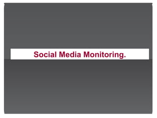 Social Media Monitoring. 