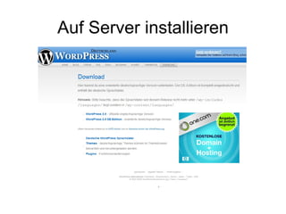 Auf Server installieren 