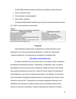 Web 2.0 y pizarrones interactivos