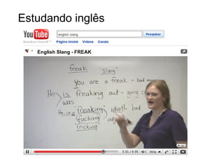 Social bookmarking http://delicious.com /voyeg3r http://delicious.com/julio2cb http://delicious.com/voyeg3r/python+code http://delicious.com/voyeg3r/gimp “ Usando tags, você gerencia centenas de favoritos de uma forma prática e rápida,  tags são parte essencial da web2” 
