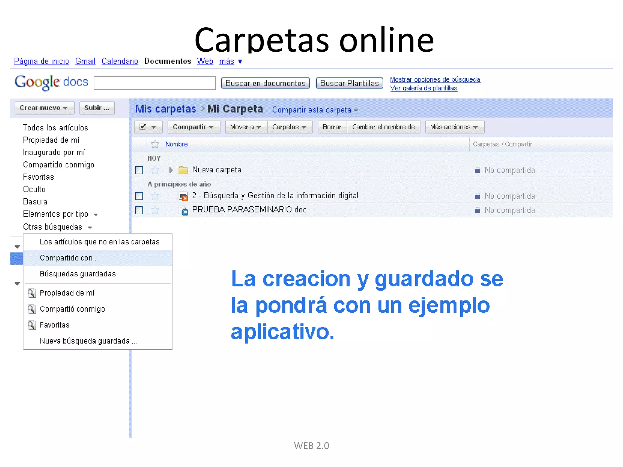 WEB 2.0Carpetas online