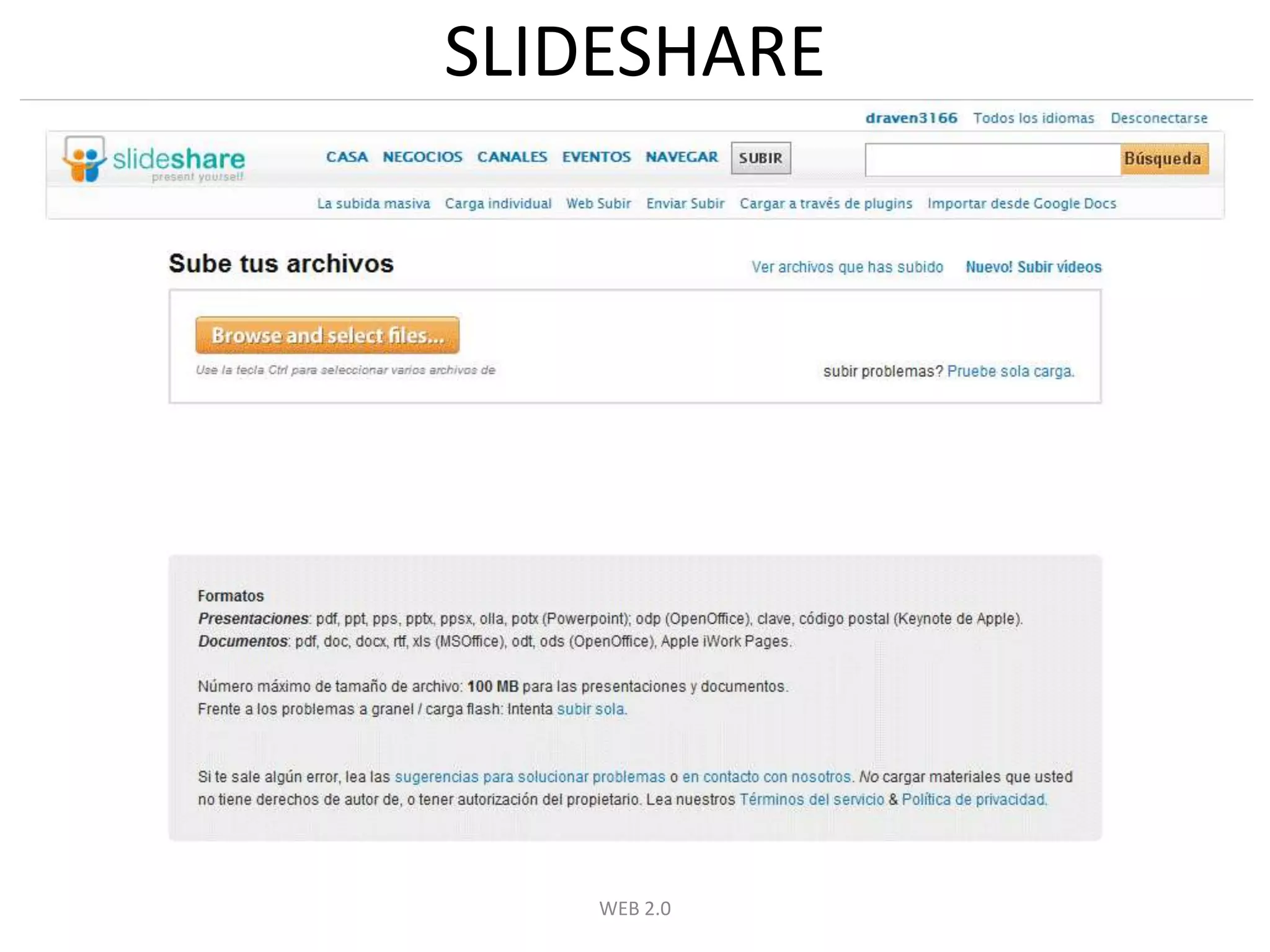 WEB 2.0SLIDESHARE