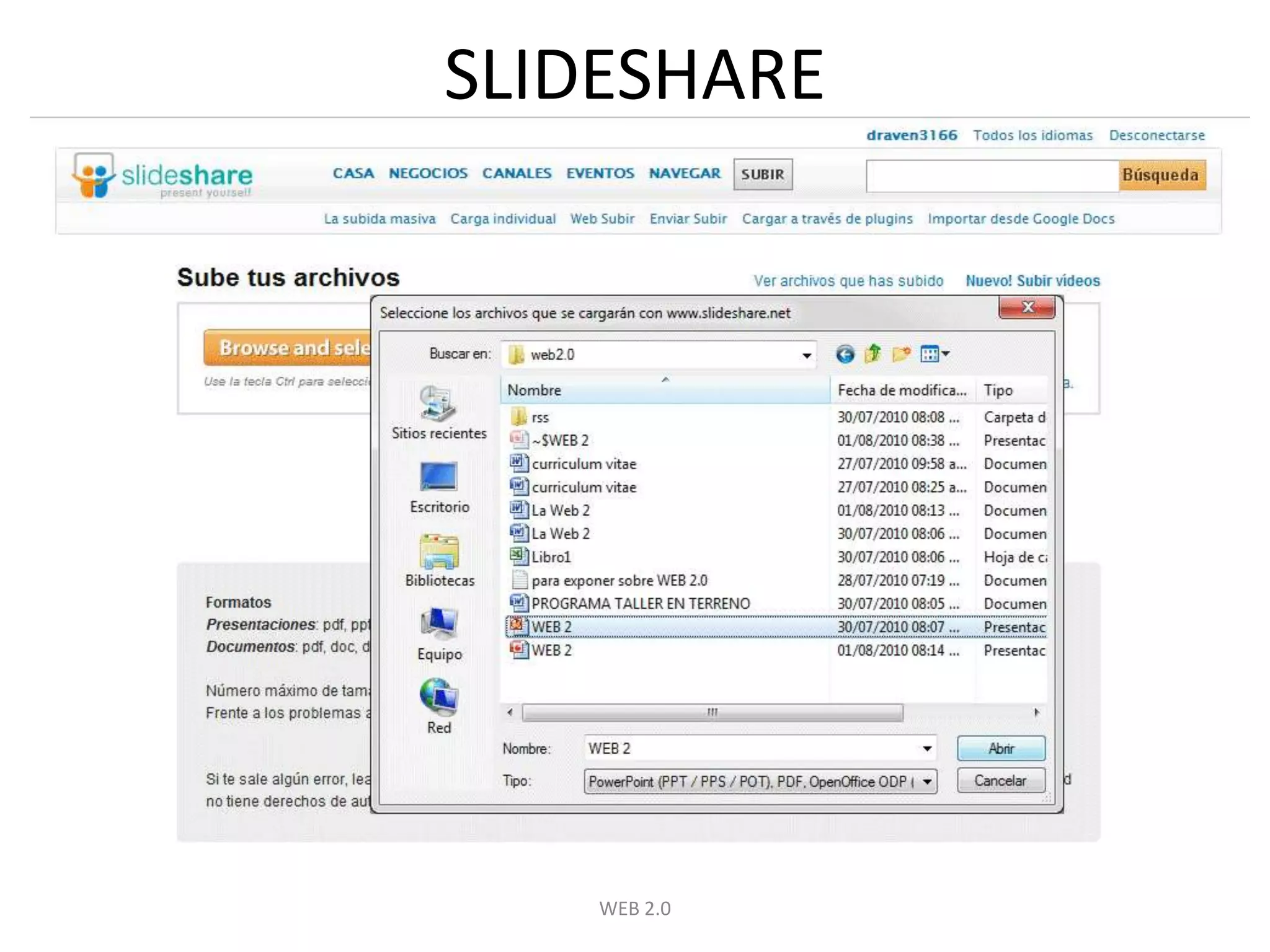 WEB 2.0SLIDESHARE